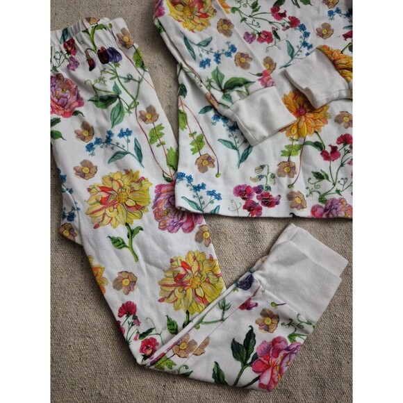Pink elephant organic cotton floral pjs size 2T - Picture 2 of 5